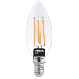 LAMPARA LED WELLMAX 4W ROSCA E14 TIPO FILAMENTO BLANCO CLIDO