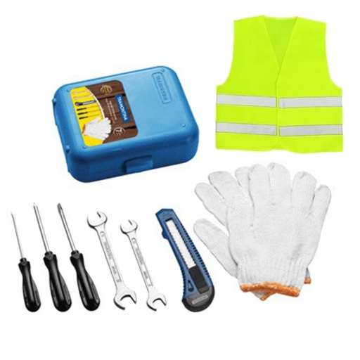 KIT DE 7 HERRAMIENTAS TRAMONTINA CON ESTUCHE + CHALECO REFRACTARIO