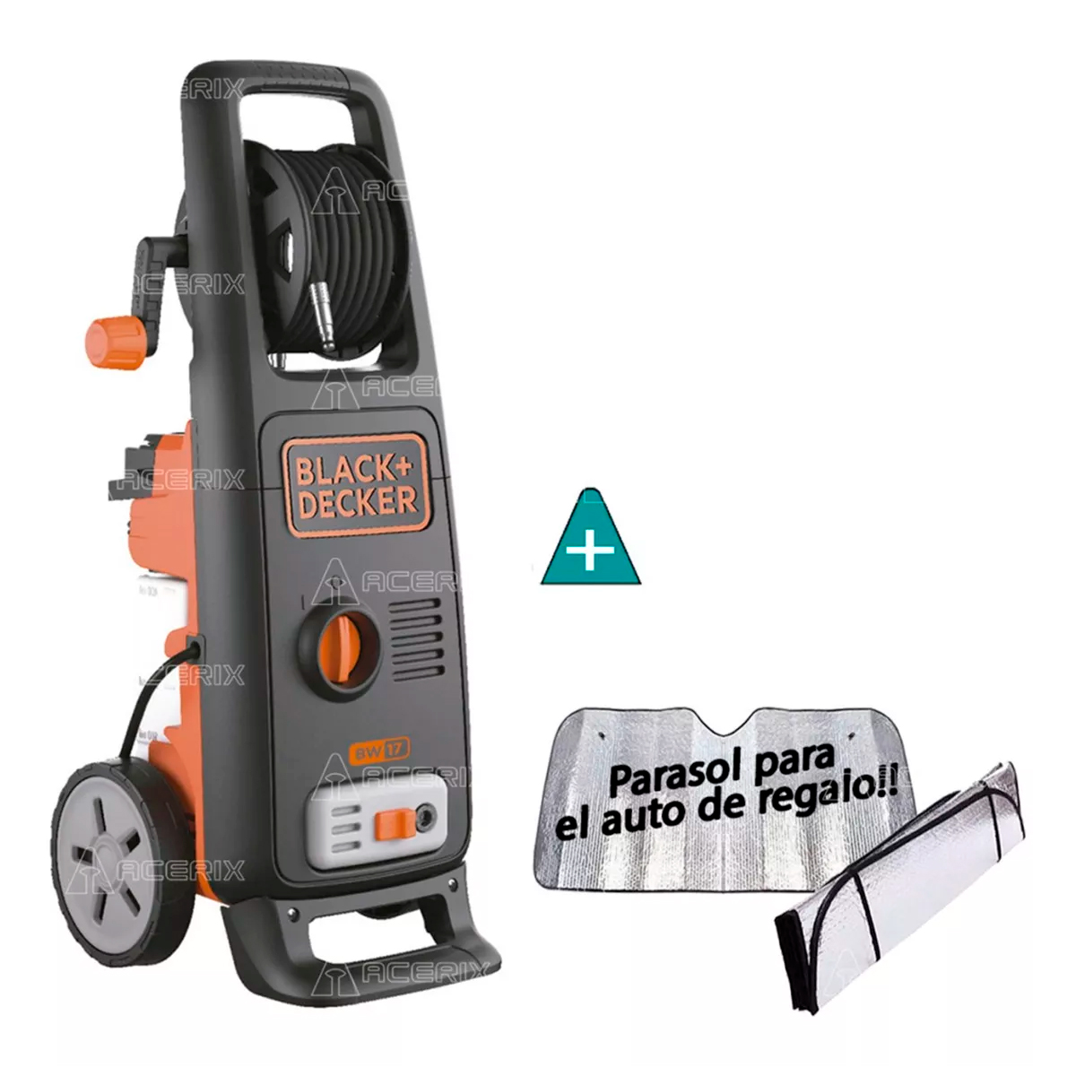 Hidrolavadora 1700W BLACK+DECKER BW17 130 Bar Manguera 6m +